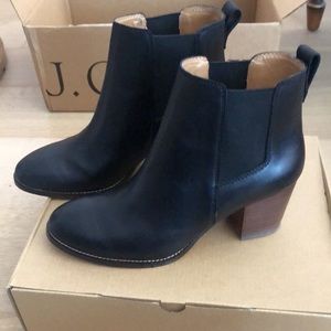 New Rory Leather Heeled Boots - size 7 1/2 - Black